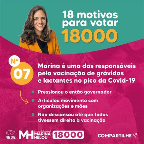 Marina Helou On Twitter 18 MOTIVOS PARA VOTAR 18000 MOTIVO 7