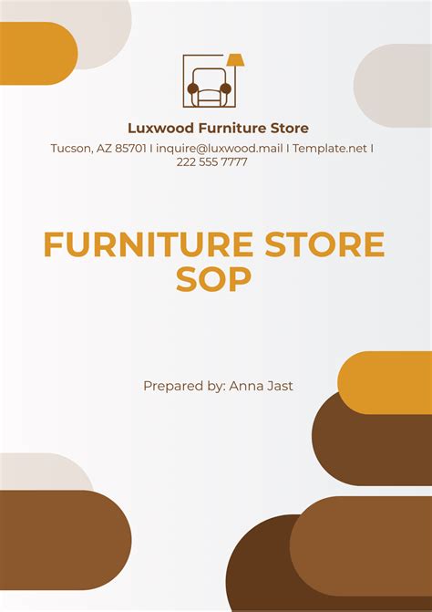 Free Furniture Store SOP Template to Edit Online