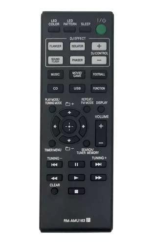 Controle Remoto Rm Amu163 Para Sony Para Mhc Gpx77 Parcelamento Sem Juros