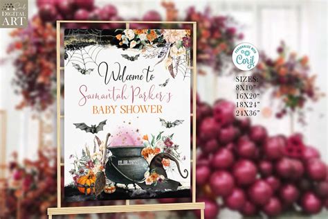 A Baby Is Brewing Halloween Baby Shower Sign Welcome Sign Party