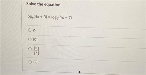 Solved Solve The Problem Fx Log 2x 1 And Gx Log