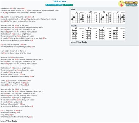 Chord: Think of You - tab, song lyric, sheet, guitar, ukulele | chords.vip