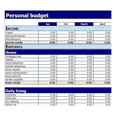 Budget Template Excel — db-excel.com