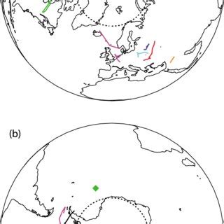 Reconstructed Location And Movement Of The North Magnetic Pole Nmp