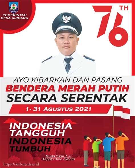 Himbauan Pemasangan Bendera Merah Putih Desa Airbara Kec Air Gegas