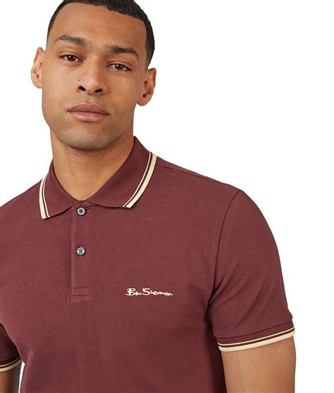 Ben Sherman Aubergine Signature Tipped Polo Shirt Modfellas Clothing