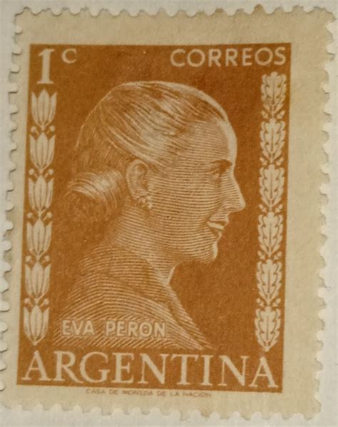 Estampilla de Argentina Evita Perón 1c Stamp collecting Stamp