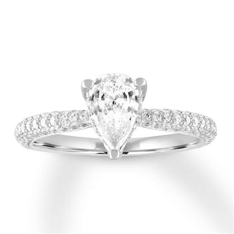 Diamond Engagement Ring 1-1/2 ct tw Pear-shaped 14K White Gold | Jared