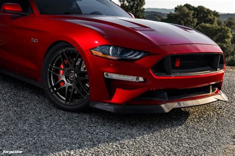 Rapid Red Mustang Ready For The Drag Strip Forgestar Street Rodding