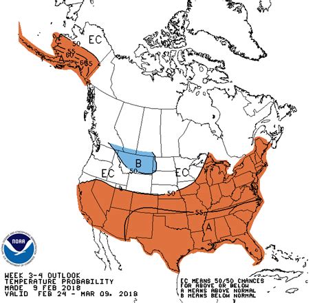 New NOAA Forecast Product Guides 3 To 4 Week Temperature And