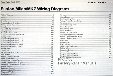 2008 Ford Fusion Mercury Milan Lincoln Mkz Electrical Wiring Diagrams Manual Original Factory