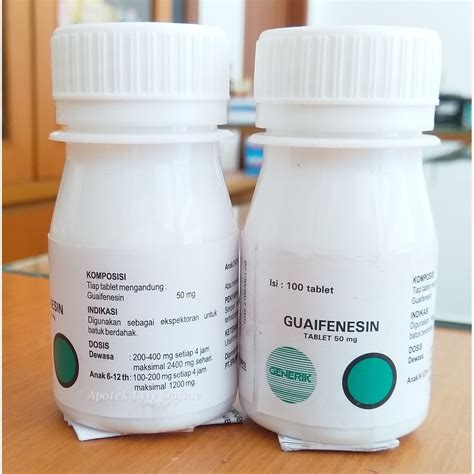 Jual Guaiafenesin Guaifenesin GG Botol 100 Tablet Shopee Indonesia