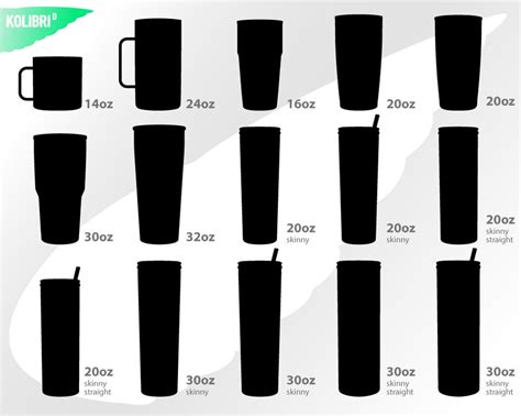 Tumbler Svg Tumbler Silhouette Tumbler Clipart Skinny Etsy