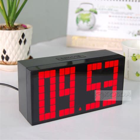 Multifuncional Large Big LED Jumbo Alarm Reloj De Pared Mesa De