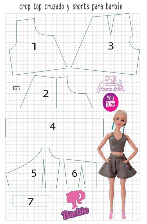 Crop Top Y Falda Con Bolsillos Para Barbie Artofit