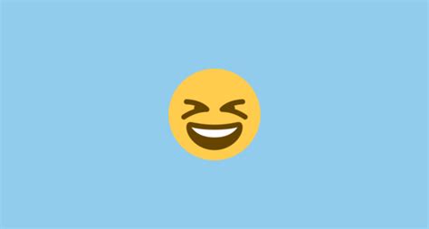 Cara Sonriendo Con Los Ojos Cerrados Emoji On Twitter Twemoji