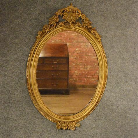 Antiques Atlas Antique Victorian Oval Wall Mirror Gilt Gesso