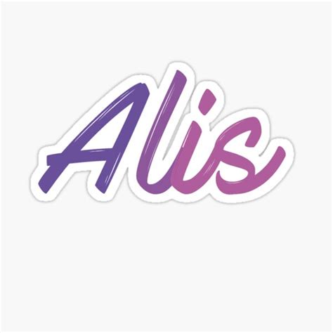 Alis Sticker For Sale By Shalomjoy Redbubble