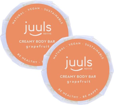 Juuls Vegan Care 2 Stuks Zachte Crème Zeep Grapefruit Voor Handen