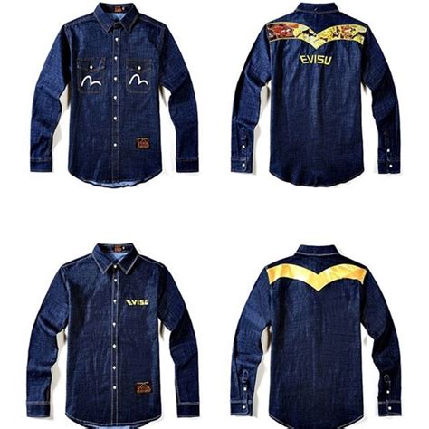 Evisu Genes Denim Shirt Size S Xl