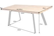 Uitschuifbaar Design Eettafel 160 200 Cm Eiken Look Blad Dikte 5 Cm