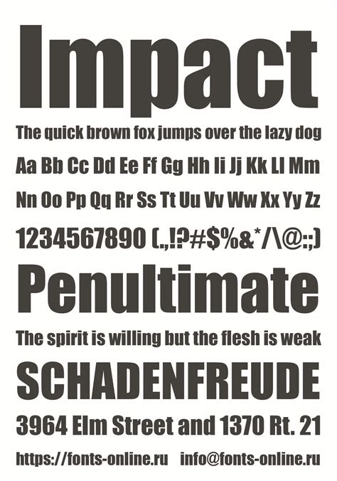 Impact font