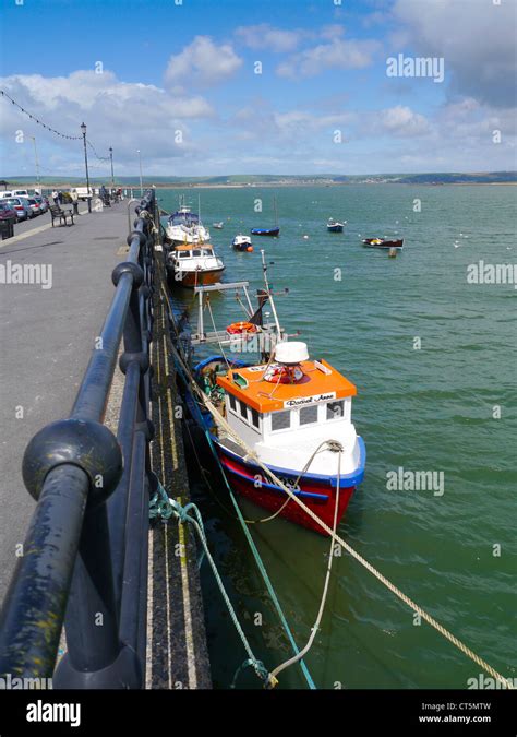 Fishing Boats Moored On Torridge Estuary At Appledore Devon England