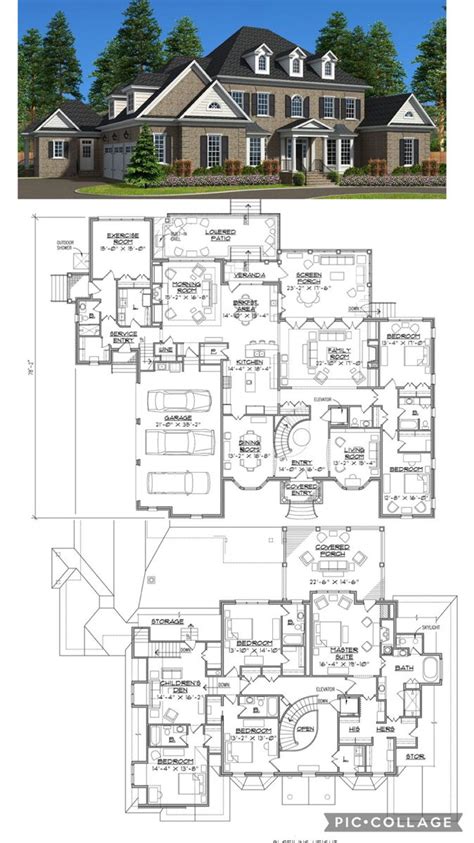 Dream Colonial Plan 6 000 Square Ft Architectural House Plans House