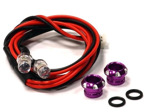 Integy RC Toy Model Hop Ups C24386PURPLE Billet Machined Alloy LED