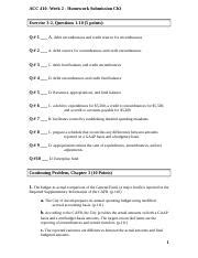 ACC 410 Week 2 Homework Submission Ch3 Docx ACC 410 Week 2