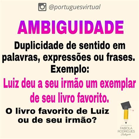 O Que Significa A Palavra Ambiguidade - Ambiguidade - Português
