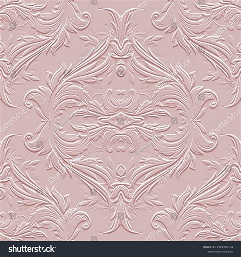 Floral Textured 3d Seamless Pattern Vector Stock Vector Royalty Free