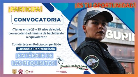 Convocatoria Polic A Preventivo Con Perfil De Custodia Penitenciaria De