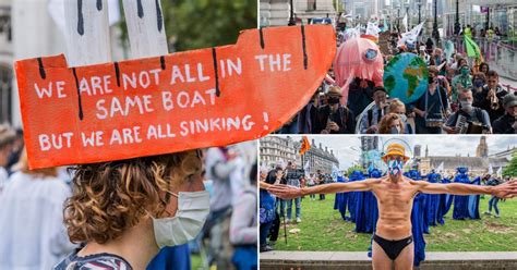 Extinction Rebellion Protesters March In Swimwear Through London