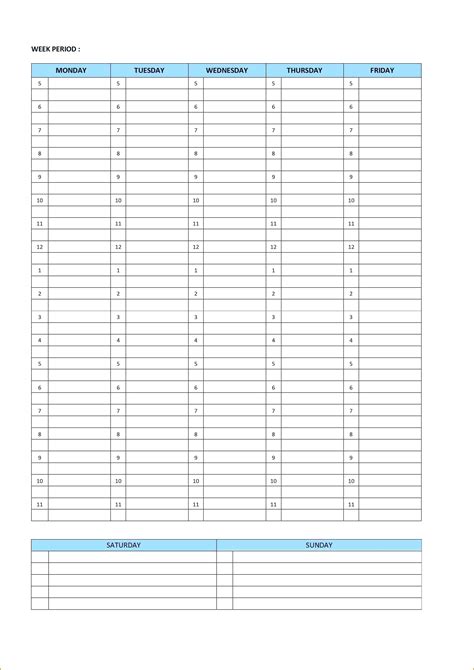 Printable Weekly Schedule Planner