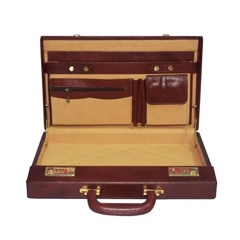 Genuine Leather Attache Briefcase For Mens Leather Etsy