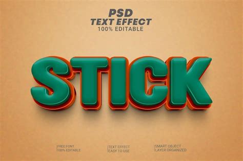 Premium Psd Psd Creative Stick Text Effect