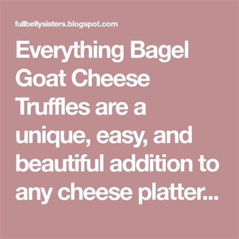 Everything Bagel Goat Cheese Truffles Are A Unique Easy And Beautiful