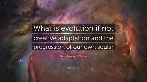 Terry Tempest Williams Quote What Is Evolution If Not Creative