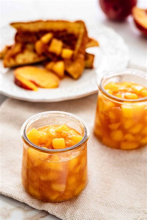 Peach Compote Quick And Easy Recipe Heavenly Home Cooking