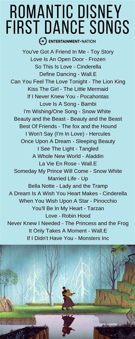 40 of the Most Romantic Disney First Dance Songs | First dance wedding ...