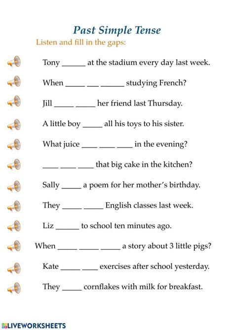 The Past Simple Tense Interactive Worksheet Live Worksheets Porn Sex Picture