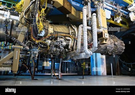 A Pratt Whitney F135 Engine Hangs In Arnold Engineering Development