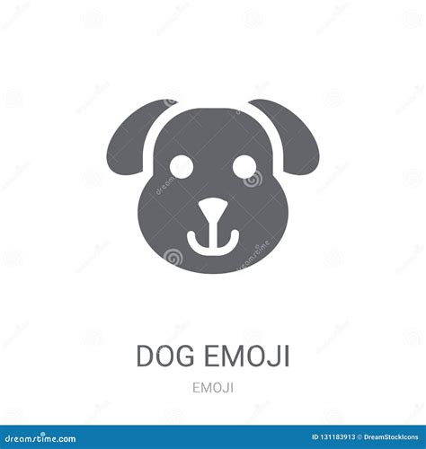 Dog Emoji Icon Trendy Dog Emoji Logo Concept On White Background From