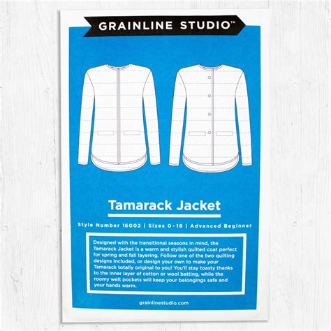 The Tamarack Jacket By Grainline Studios Paper Sewing Etsy