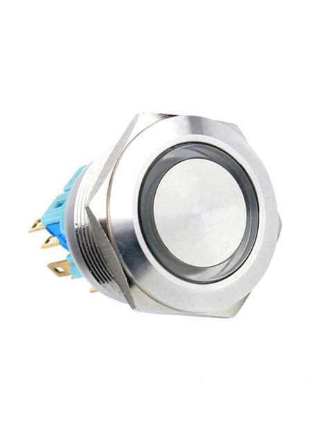 Probots Metal Push Button Switch Waterproof Mm V White Ring