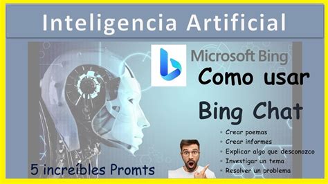 Como Usar La IA Con Bing CHAT Tutorial Paso A Paso 5 Ejemplos