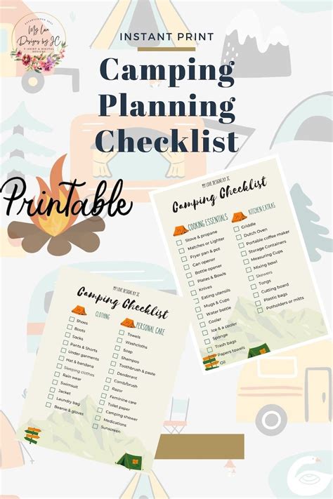 Camping Packing List, Printable Packing List Template, Camp Packing ...