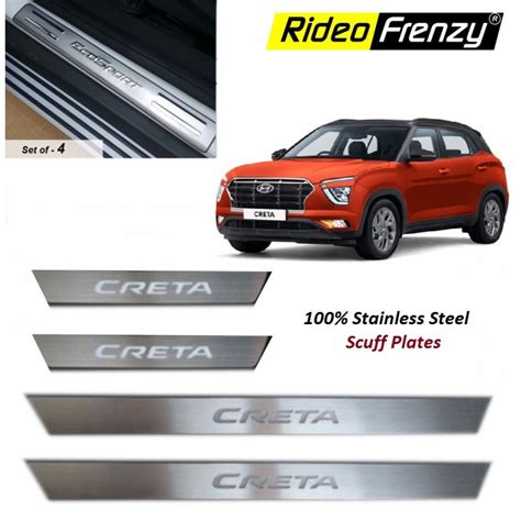 Buy Hyundai Creta Stainless Steel Door Scuff Sill Plates Online