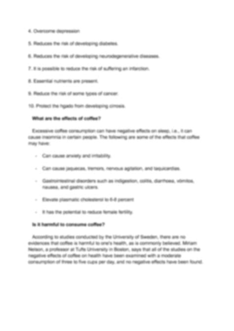 SOLUTION: Advantages and disadvantages of drinking coffee daily - Studypool